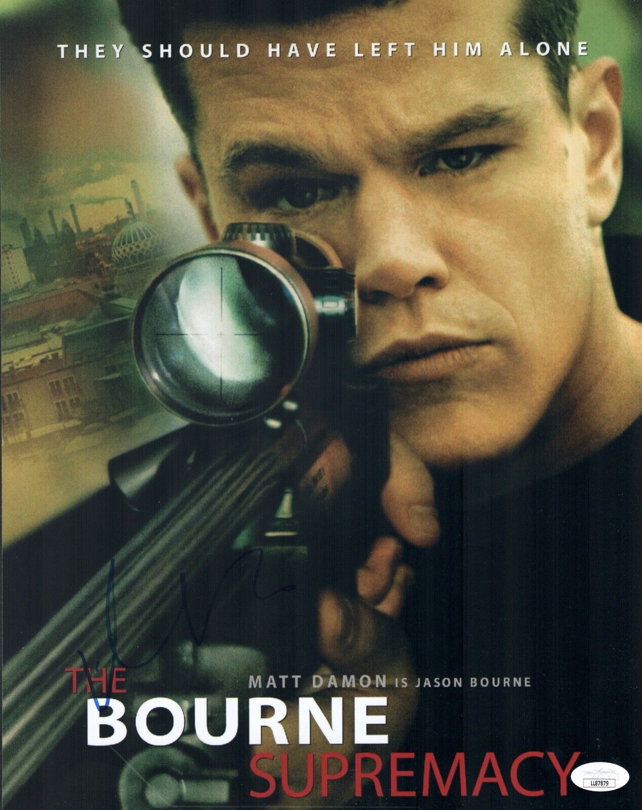 MATT DAMON Signed THE BOURNE SUPREMACY 11x14 Photo Poster painting Autograph JSA COA Cert