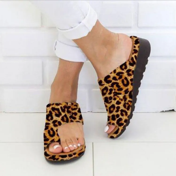 Women's Summer Toe Ring Wedge Slippers