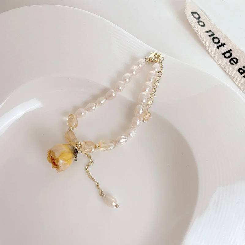 Flowers Freshwater Pearl Bracelet