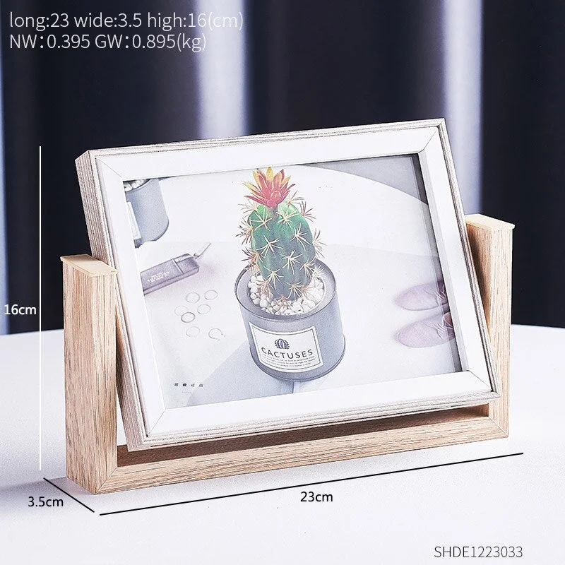 Nordic Simple Wooden Mirror Pgoto Frame Picture Frames Living Room Bedroom Home Decor Modern 6 Inch 7 Inch Art Picture Frames