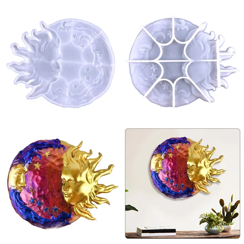 New Sun and Moon Wall Decoration Resin Mold