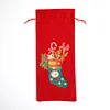 DIY Diamond Christmas Decoration | Christmas stocking | Red Wine Gift Bag