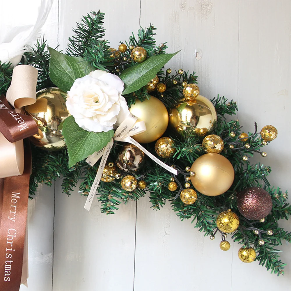 Christmas exquisite horn vine wall hanging home wreath decoration