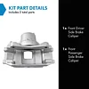 TRQ Front Brake Caliper Set Compatible with 2005-2009 Buick LaCrosse 2005-2007 Terraza 2005-2008 Chevrolet Uplander Pontiac Grand Prix 2005-2006 Montana Saturn Relay
