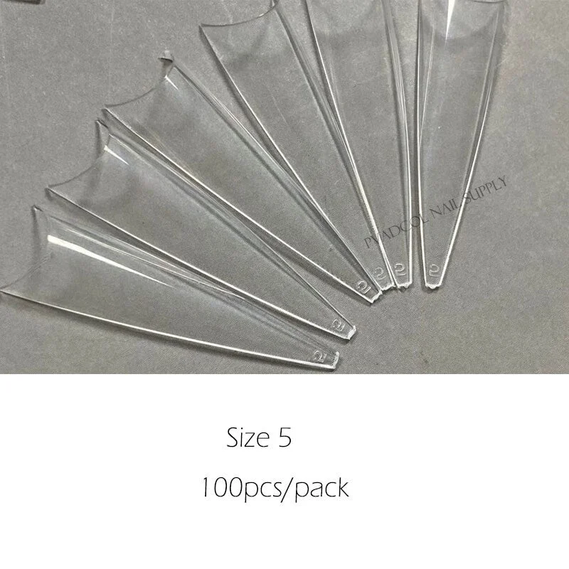 Extra Long Easy Coffin Stiletto False Nail Tips Acrylic Gel Half Cover Tip Nails Manicure Tool-Nail Inspo