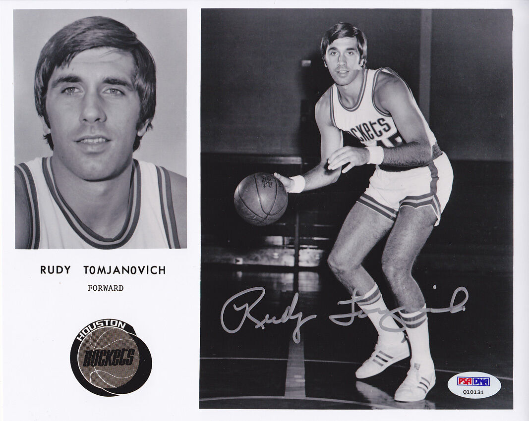 Rudy Tomjanovich SIGNED 8x10 Promo Photo Poster painting Rockets AUTOGRAPHED PSA/DNA AUTOGRAPHED