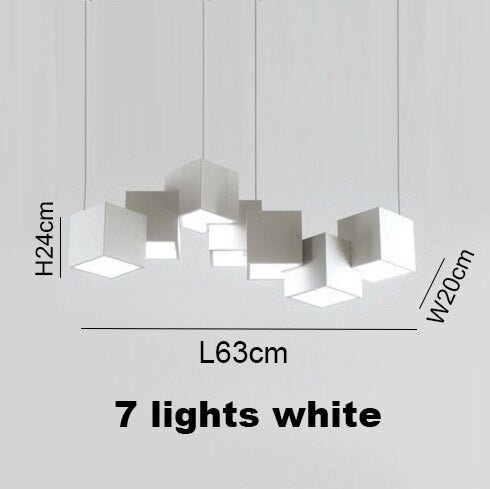 Nordic Geometric LED Chandelier Designer Creative Living Room Bedroom Decoration cafe bar Ceiling Chandelier Home Light Fixture