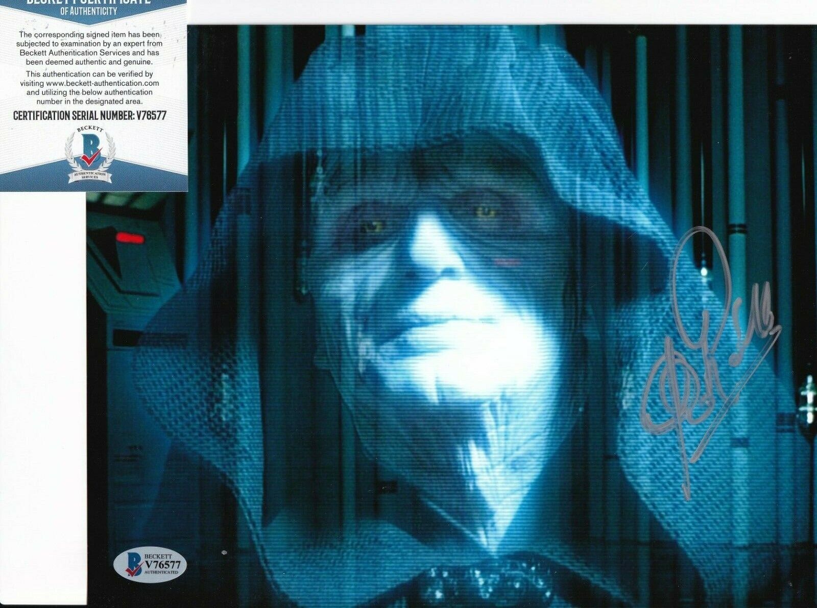 CLIVE REVILL signed STAR WARS THE EMPIRE STRIKES BACK 8X10 Photo Poster painting BECKETT V76577