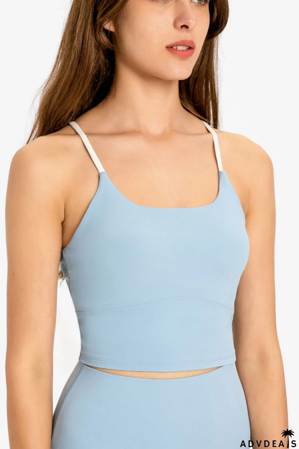 Crisscross Back Scoop Neck Sports Cami
