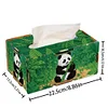 Panda 5d bricolage diamant peinture &agrave; la main porte-mouchoirs en bois bo&icirc;te &agrave; mouchoirs artisanat