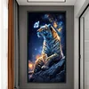 (Big Size) Ferocious Tiger - 11CT Stamped Cross Stitch 40*70CM