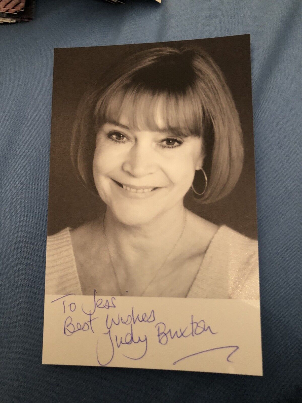 JUDY BUXTON (ON THE UP) SIGNED Photo Poster painting