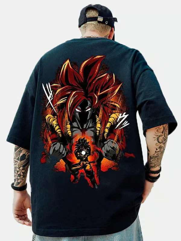 Men's Fashionable Dragon Ball Goku Super Saiyan 4 T-shirt