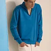 Gioiacombo&trade; Felpa con risvolto con scollo a V casual alla moda da uomo