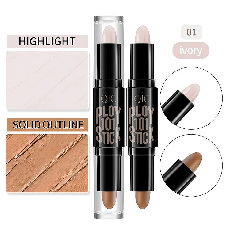 Concealer Dual-Ended Grooming Stick V Face Setting Shadow Pencil Cosmetics | 168DEAL