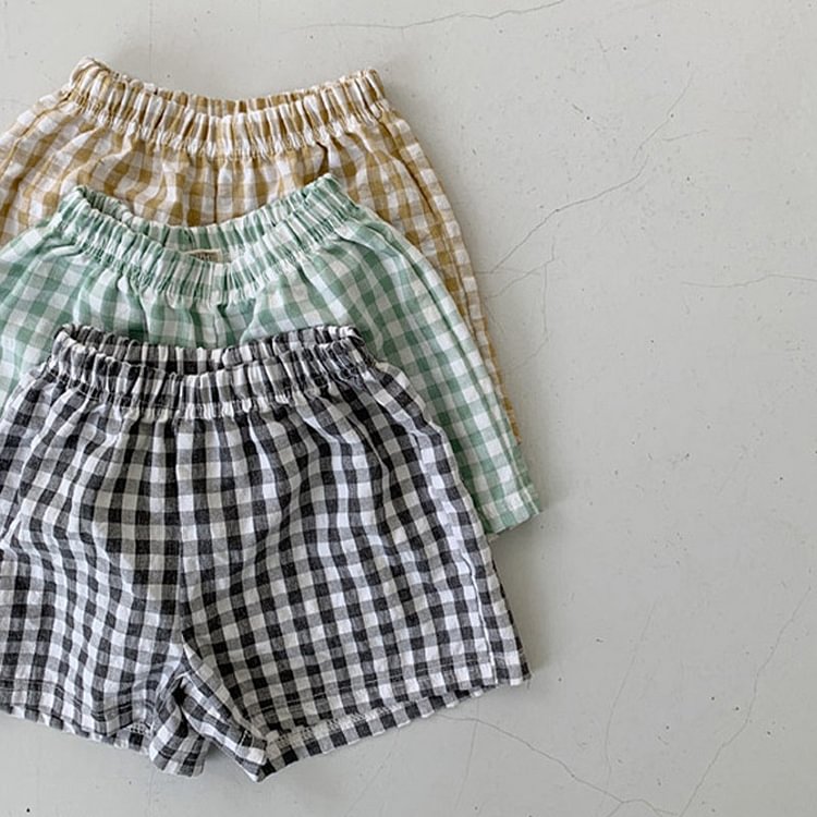 Baby Fruit T-shirt & Plaid Shorts Set