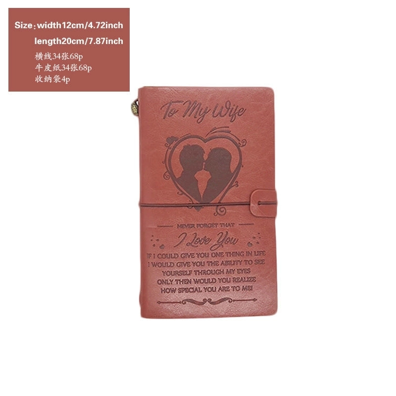 Creative Letter Imitation Leather Stationery Travel Journal Book Notebook