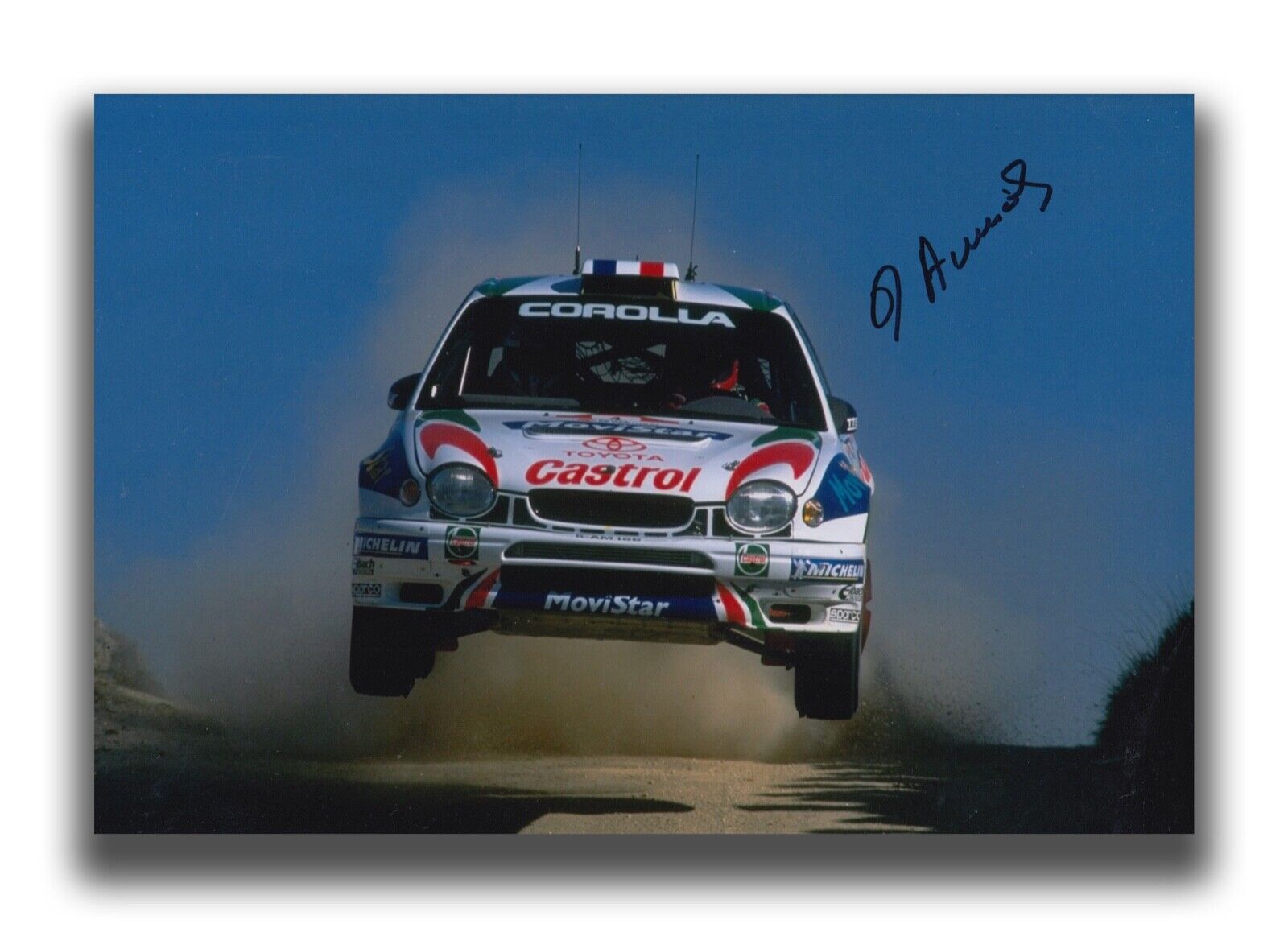 DIDIER AURIOL HAND SIGNED 12X8 Photo Poster painting - RALLY AUTOGRAPH - TOYOTA.