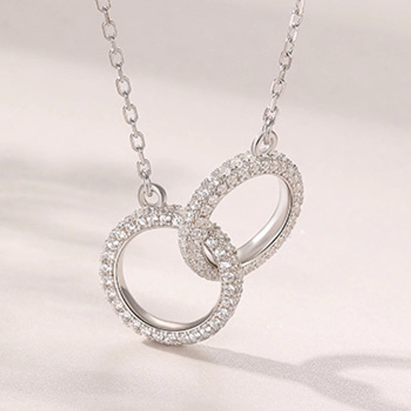 925 Sterling Silver Plating Geometric Necklace