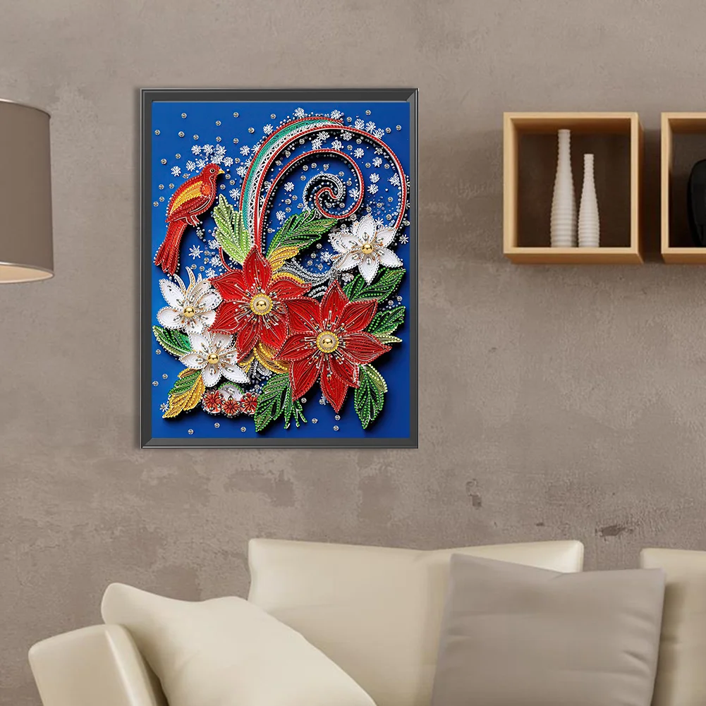 Diamond Painting - Partial Special Shaped Drill - Flower(Canvas|30*40cm)