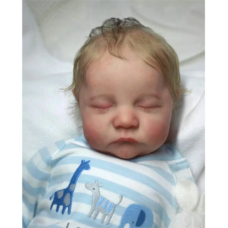 12'' Newborn Sleeping Baby Preemie Handmade Soft Reborn Baby Doll Boy Named Zayden