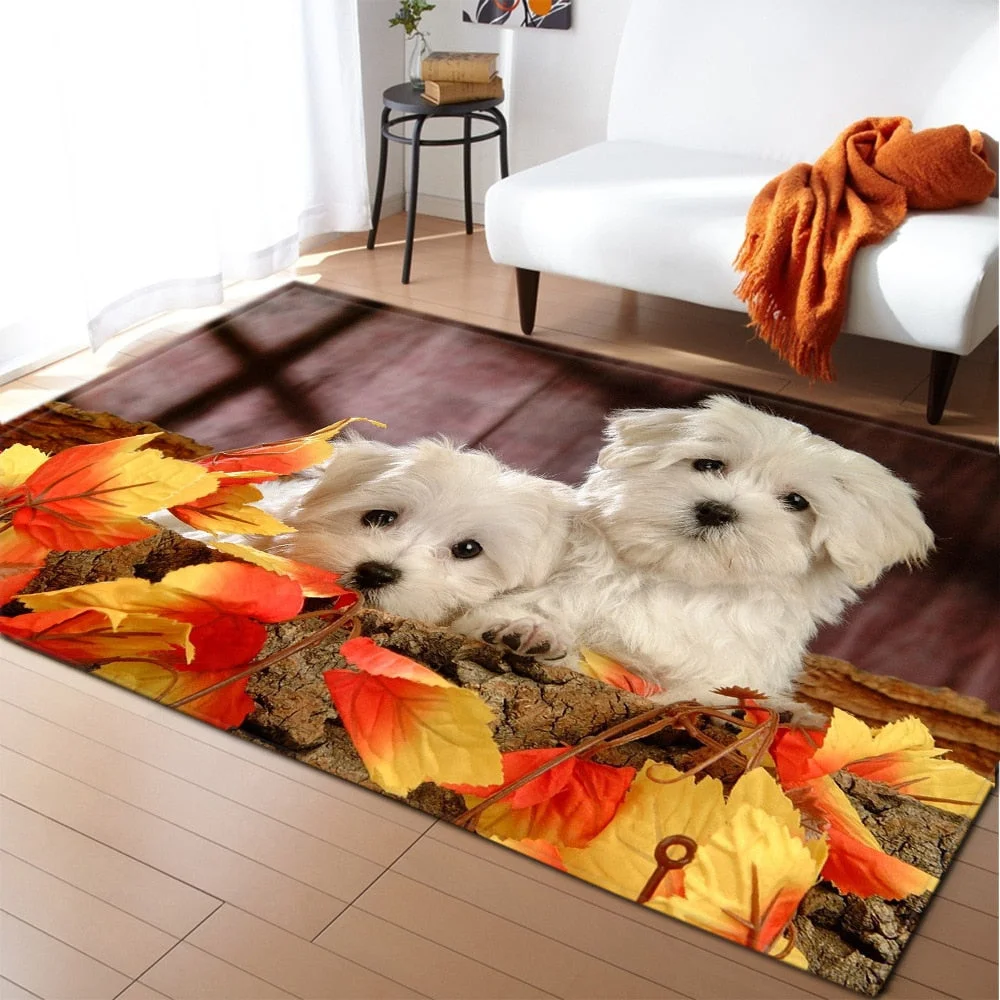 Carpet For Living Room Home Bedroom Bedside Children's Decoration Rug Animal Pattern Hallway Balcony Bathroom Non-Slip Floor Mat