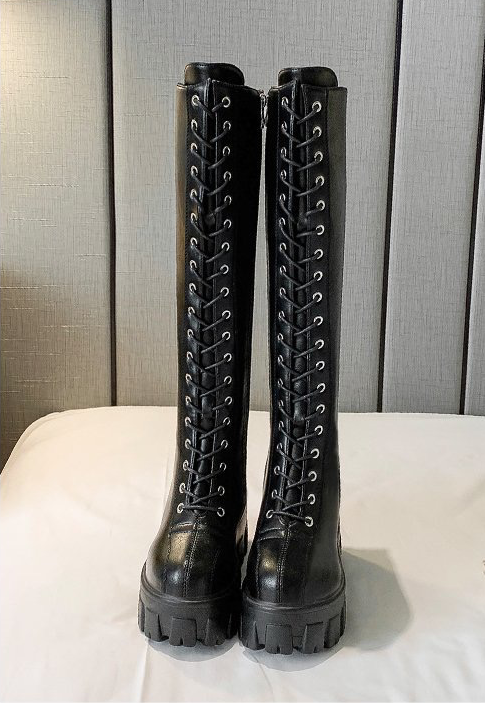 Lace Up High Boots
