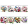 (US Only)8PCS Butterfly DIY Diamond Art Greeting Cards Congratulations Cards & Gifts