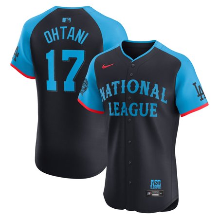 Men's National League #17 Shohei Ohtani  Navy 2024 MLB All-Star Game Elite Player Jersey