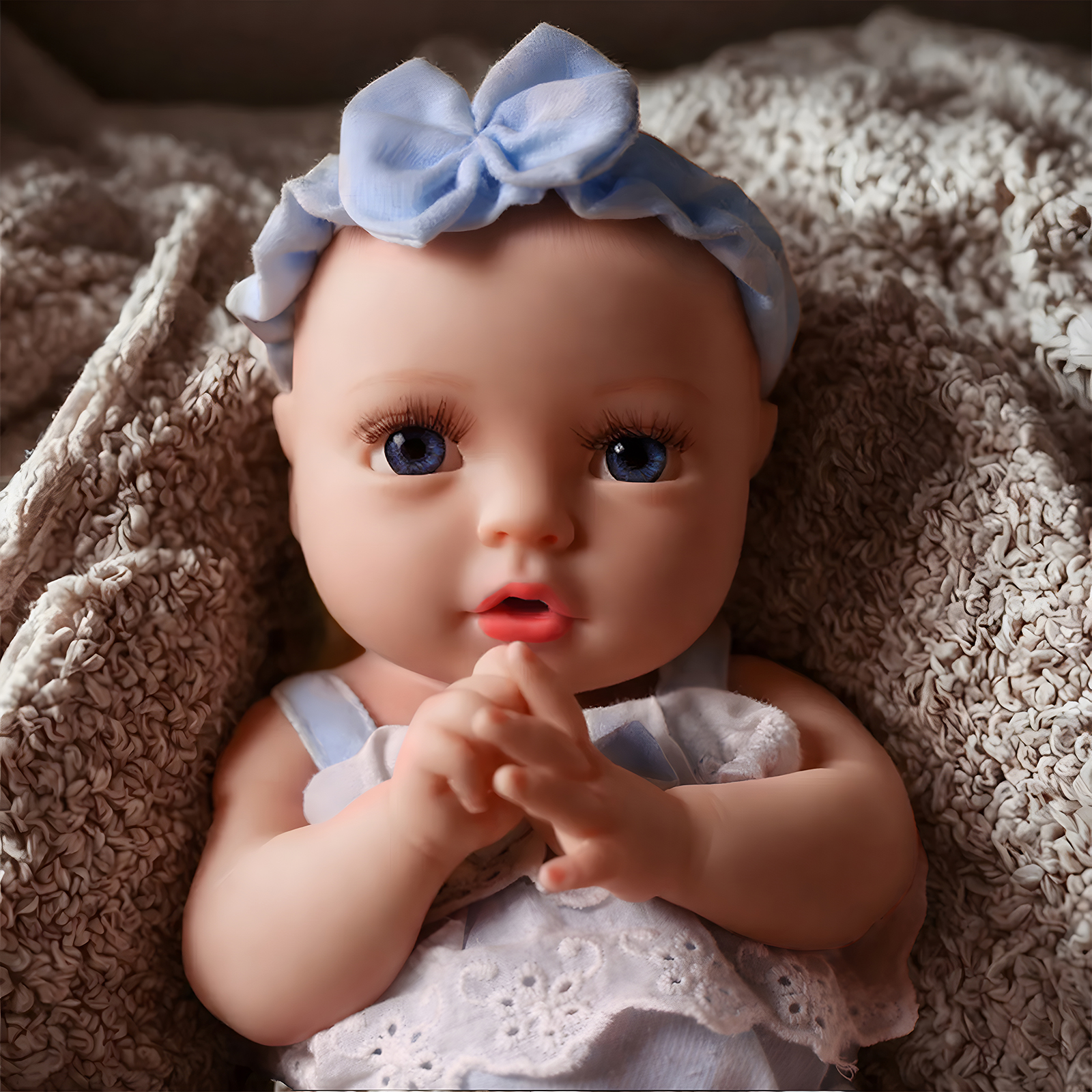 Babeside Terry 12" Realistic Silicone Smiling Baby Little Infant Girl Building Lovely Memories