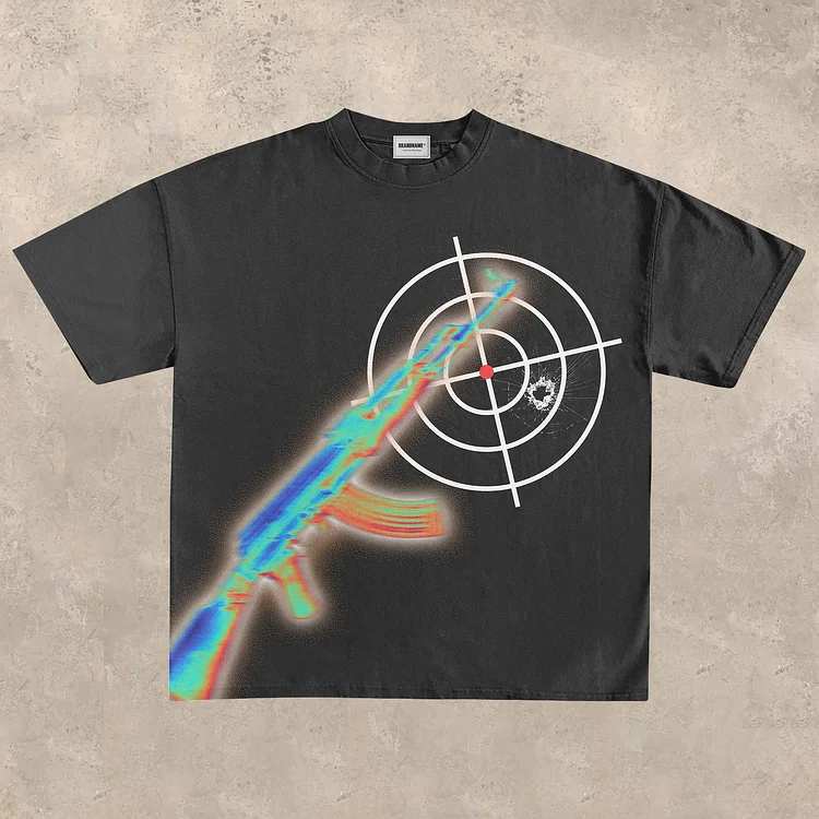 Trendy street style print T-shirt