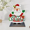 >SALE<2D Flat Wooden Santa Claus DIY Diamond Painting Desktop Decorations Home Decor