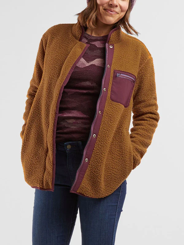 Solid colour airy and comfortable outdoor ladies' fleece jacket