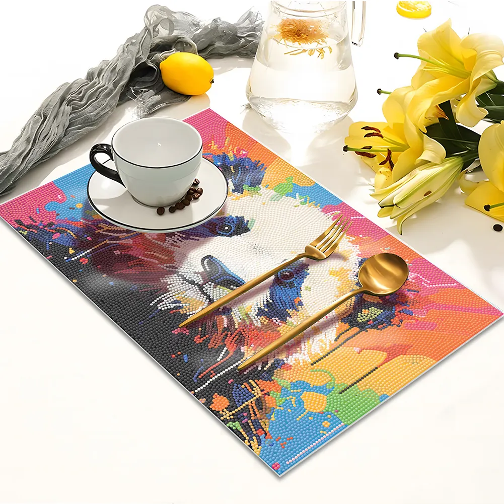 DIY Panda Diamond Painting Placemat Heat Resistant Diamond Art Table Mat