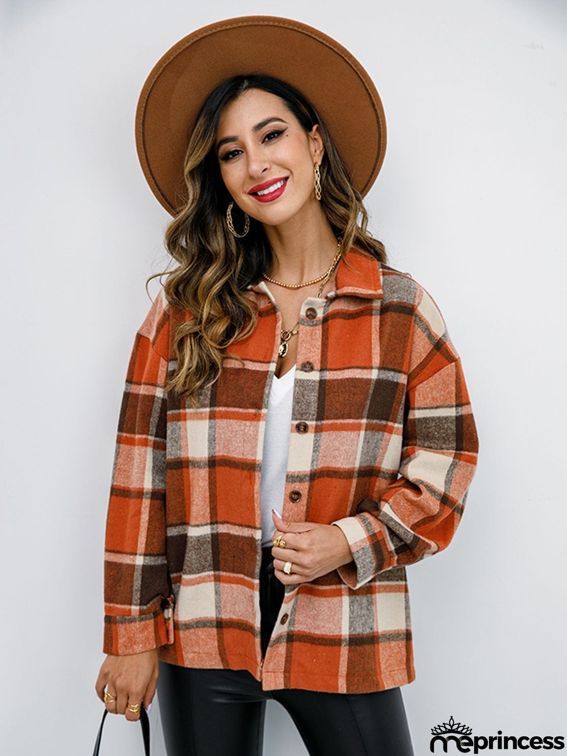 Plaid Button-Down Jacket