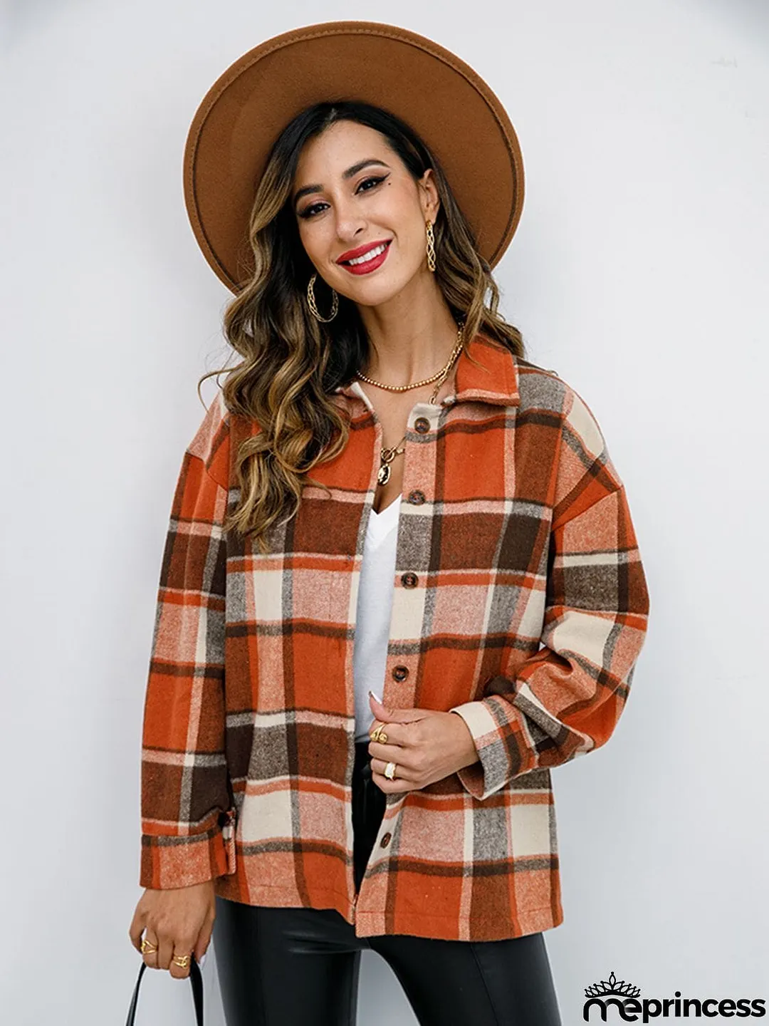 Plaid Button-Down Jacket
