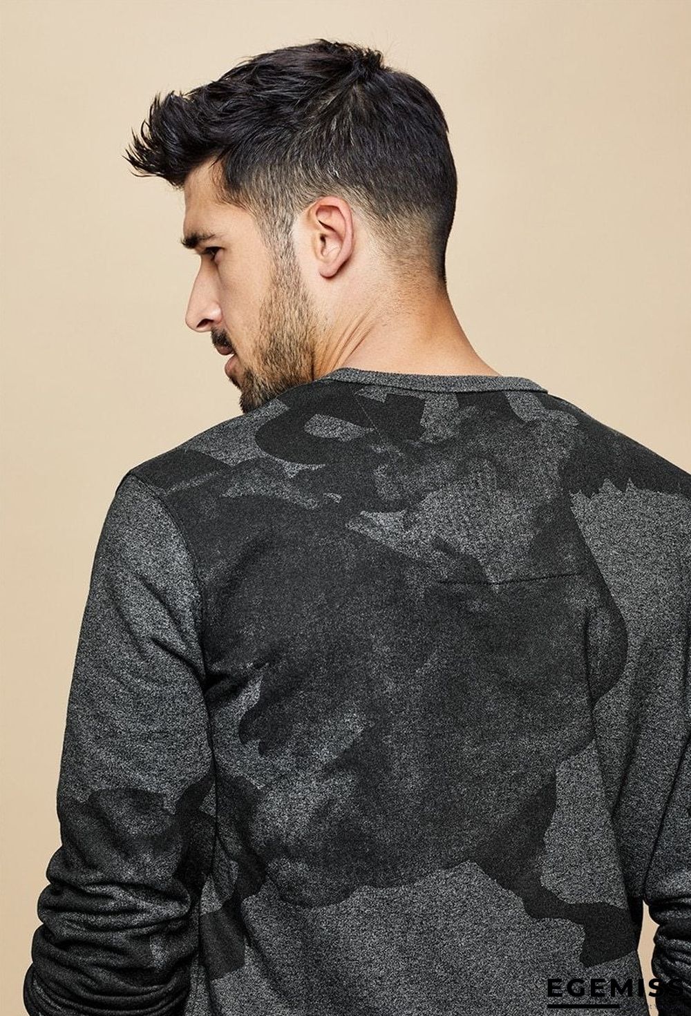 Men Autumn Cotton Black Print Letter Sweatshirts Fashion Japanese Streetwear Hip Hop Male Clothes Plus Size Top | EGEMISS