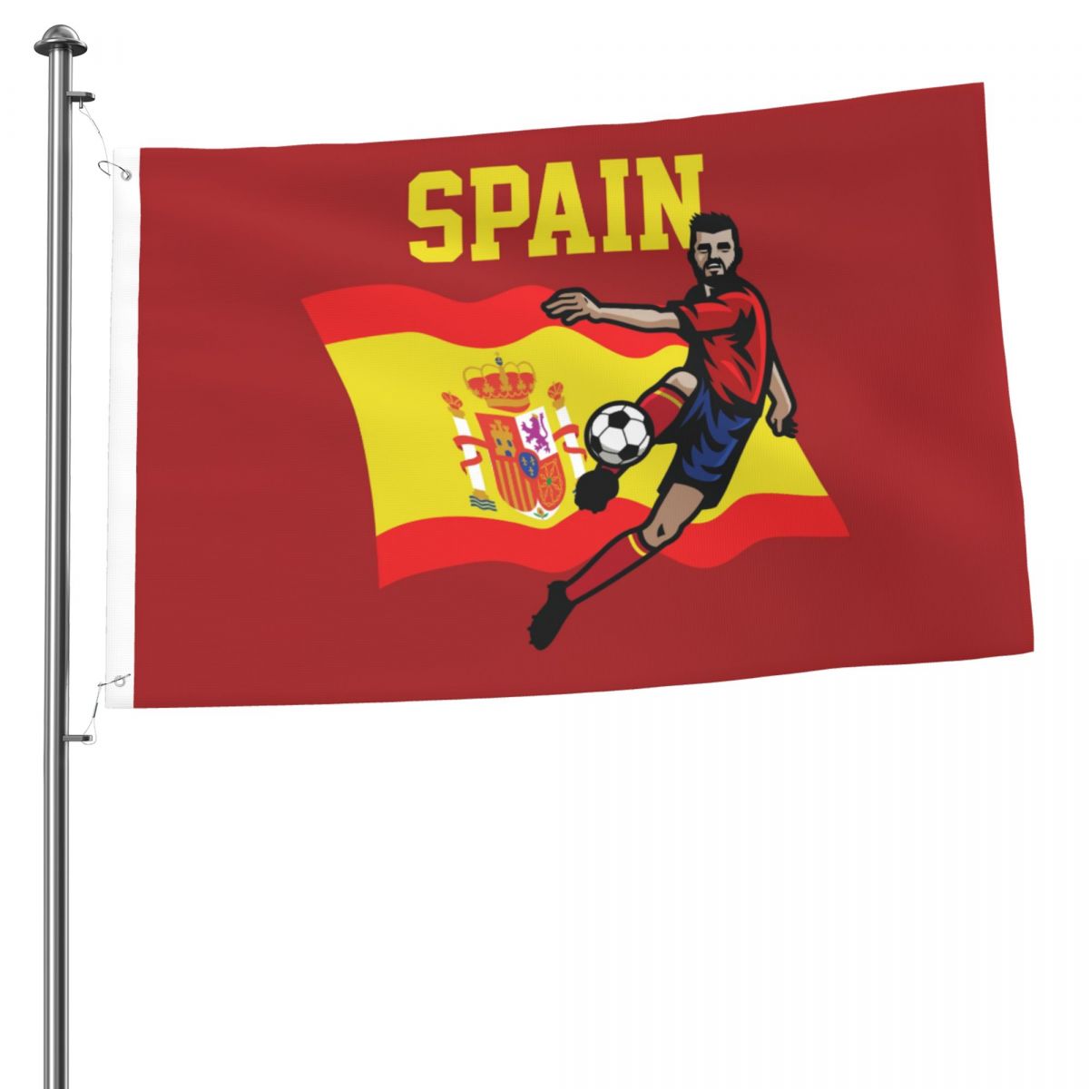 Spain Soccer Player 2x3FT Flag