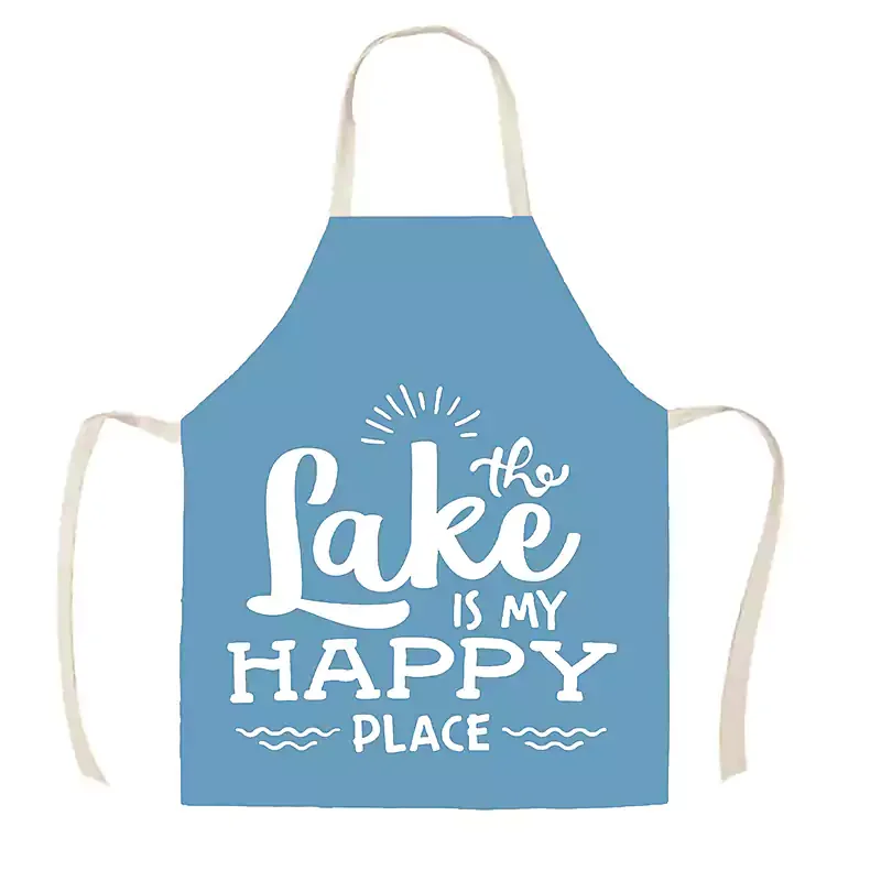 Letclo™Linen Kitchen Apron - Lake letclo 