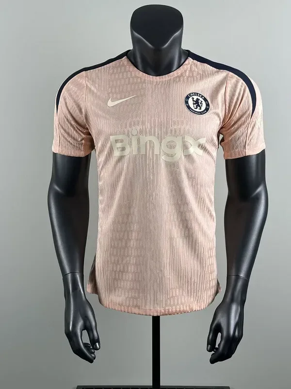 Player Version 2025-2026 Chelsea Pre-match Pink Training Football  Shirt