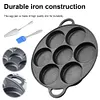 7-Cup Cast Iron Egg Frying Pan Non Stick Pancake Pan Omelet Pan Egg Cooker