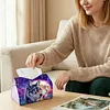 Diamond Painting PU Moon Wolf Tissue Box Tissue Holder