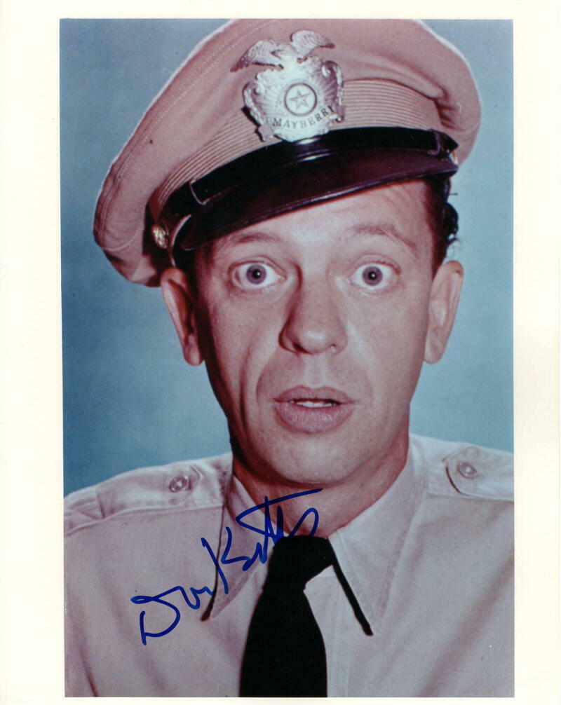 DON KNOTTS SIGNED AUTOGRAPH 8X10 Photo Poster painting - BARNEY FIFE THE ANDY GRIFFITH SHOW