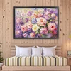 (US Only)Full Embroidery Egyptian Cotton Thread 14CT Printed Flowers Cross Stitch126x97cm