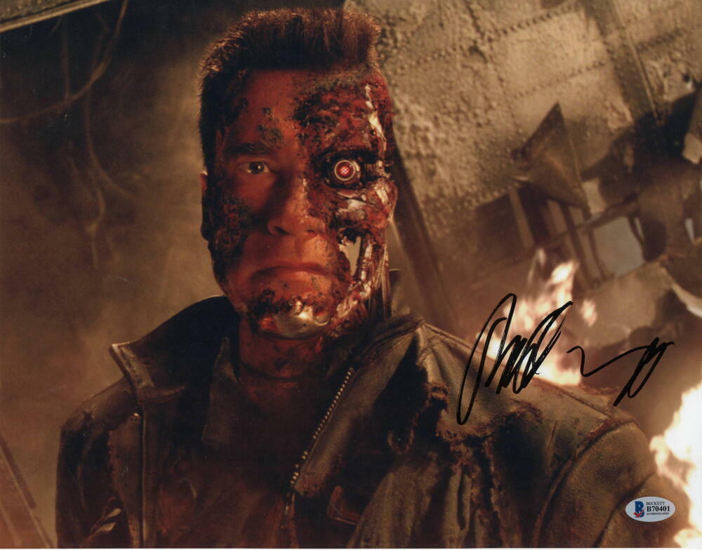 ARNOLD SCHWARZENEGGER SIGNED AUTOGRAPH 11x14 Photo Poster painting - THE TERMINATOR, BECKETT A