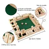 Ensemble de jeu Shut the Box en bois pour 4 joueurs