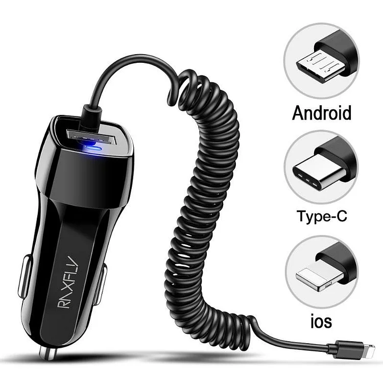 RAXFLY USB Car Charger for Cellphone | 168DEAL
