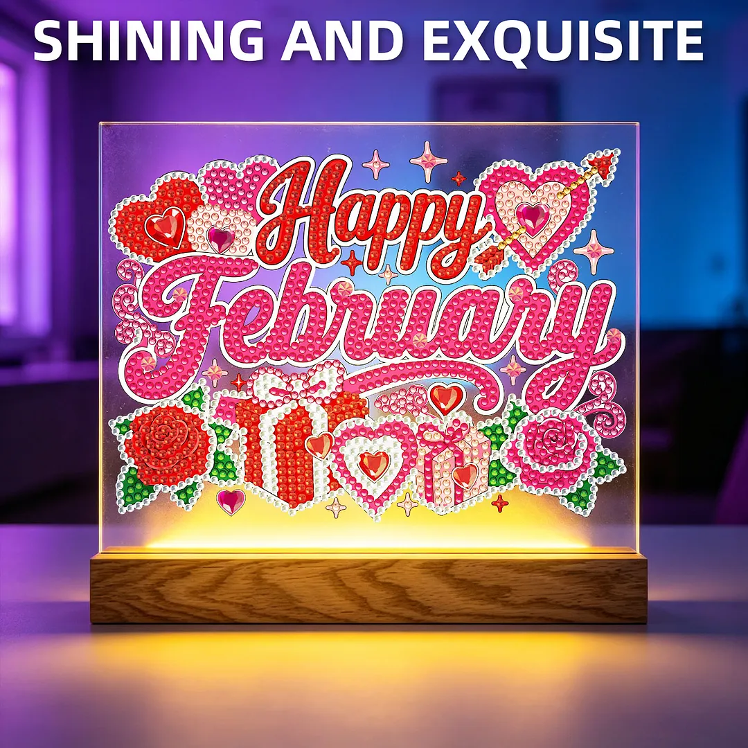 12 Pcs DIY Diamond Painting Night Light Diamond Art LED Lamp 7.87x5.91 Inch