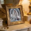 Snow Queen and Tiger Partial Drill Diamond Painting Kit 30x30cm Special Shaped Diamonds DIY Craft for Adults Beginners Home Decor