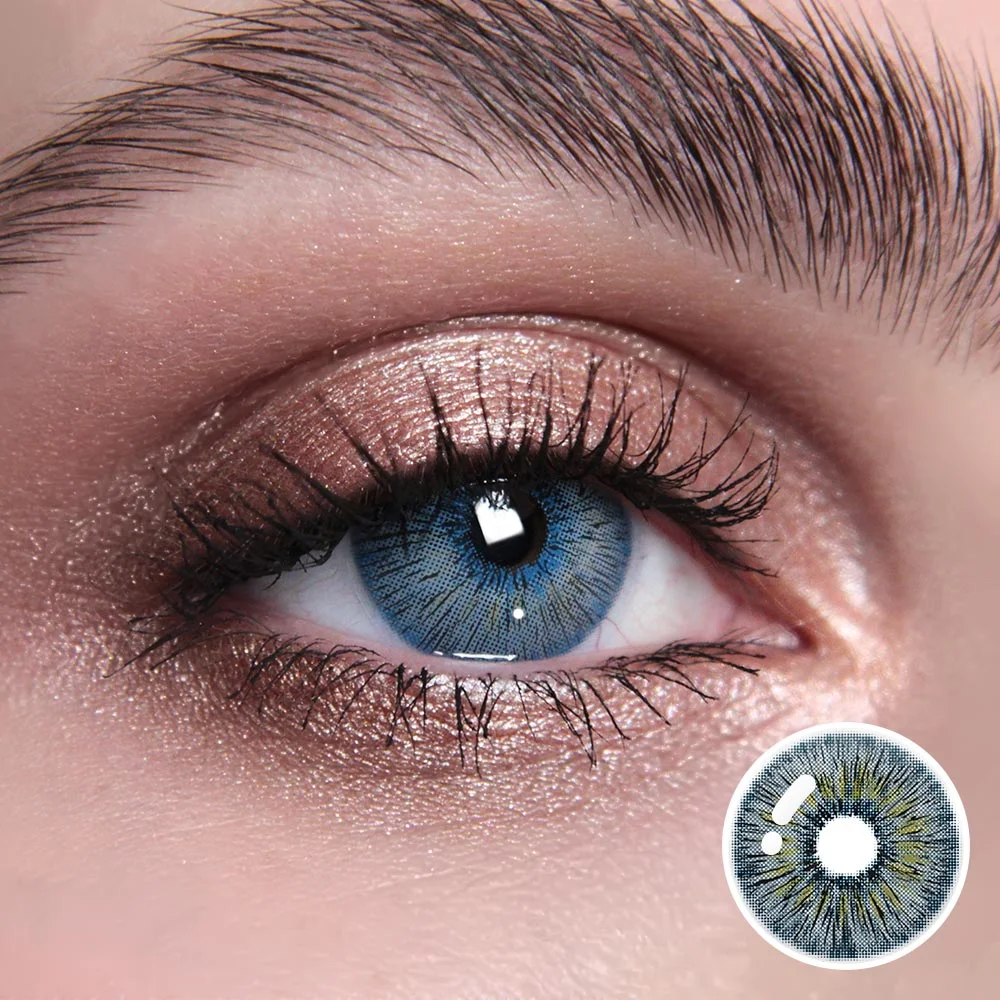Aurora Blue Contact Lenses(12 months wear)